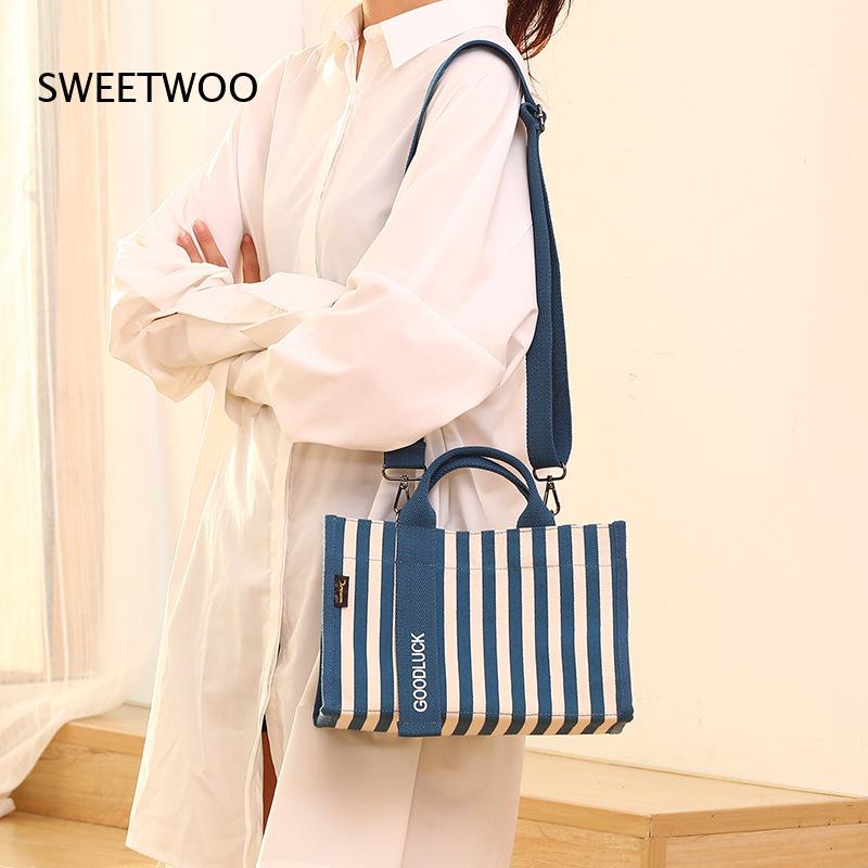 Women Hand Bags For Office - 2026 Vertikal gestreifte Canvas-Kleintasche, vielseitig tragbar