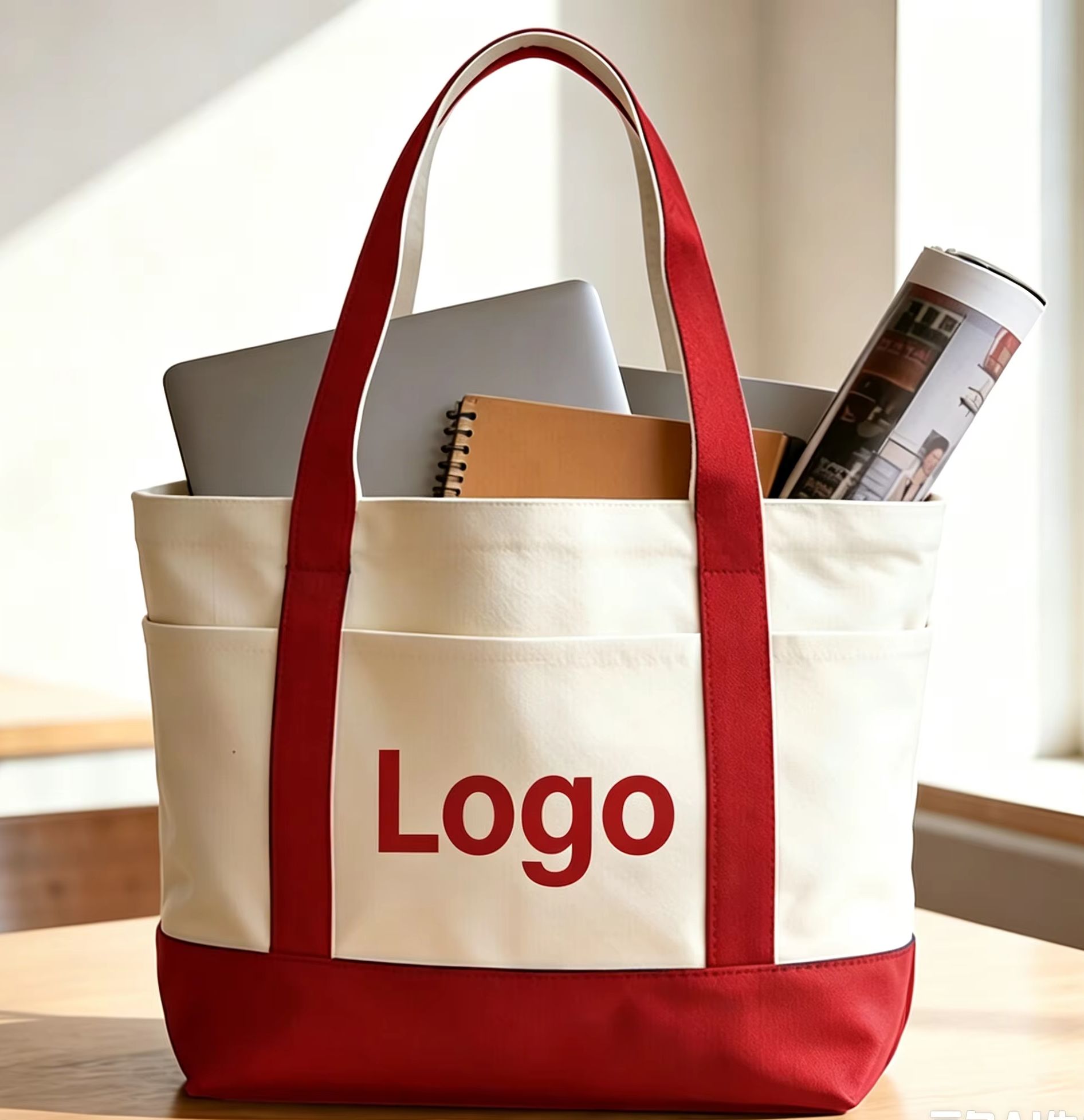 Women Bags Company - Maßgefertigte Canvas-Tragetasche mit Aufgedrucktem Logo und