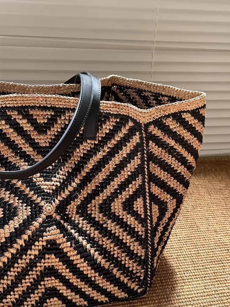 Übergroße Große Raffia-Stroh-T – Women'S Raffia Bags Bewertung und Preis