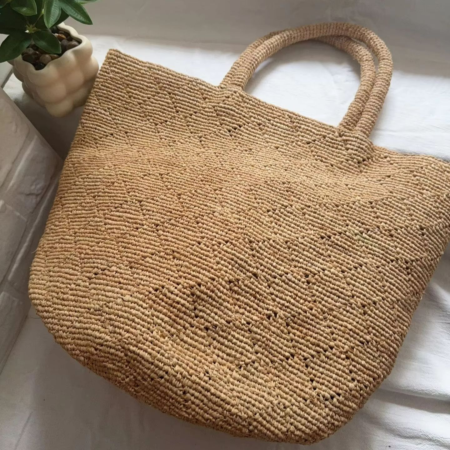 Modischer Stil Ins Häkel-Stran – Women'S Raffia Bags Bewertung und Preis