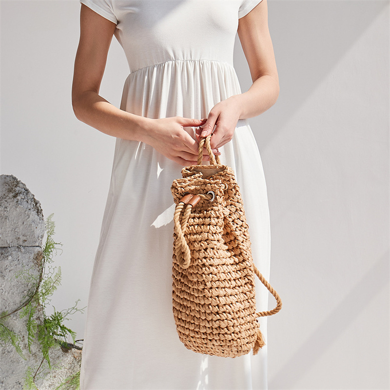2023 sommer Casual Stroh Rucks – Women'S Raffia Bags Bewertung und Preis