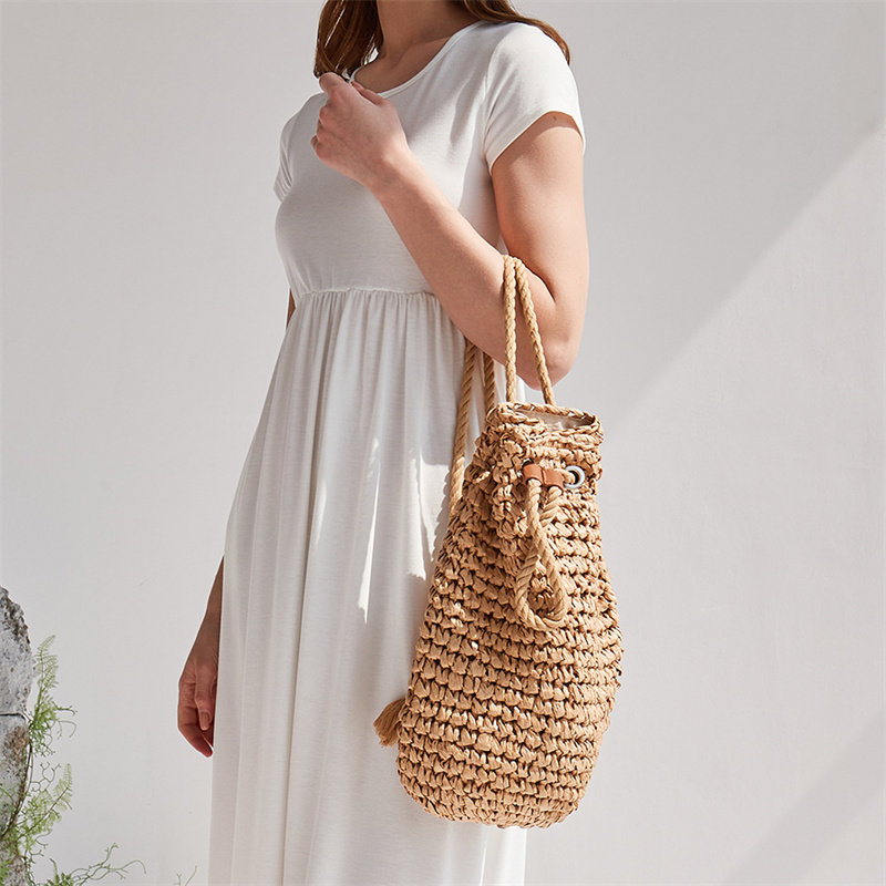 2023 sommer Casual Stroh Rucks – Women'S Raffia Bags Bewertung und Preis